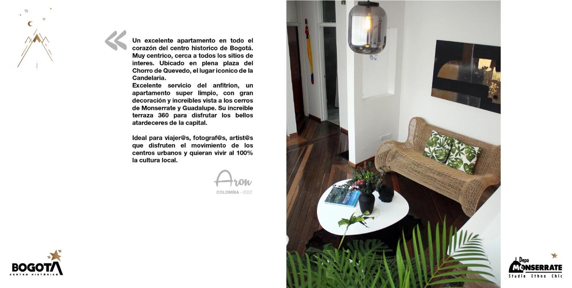 Depa Monserrate - Charming Historic Nest With Breathtaking Mountain Views - Apartaestudio Bogotá Eksteriør bilde