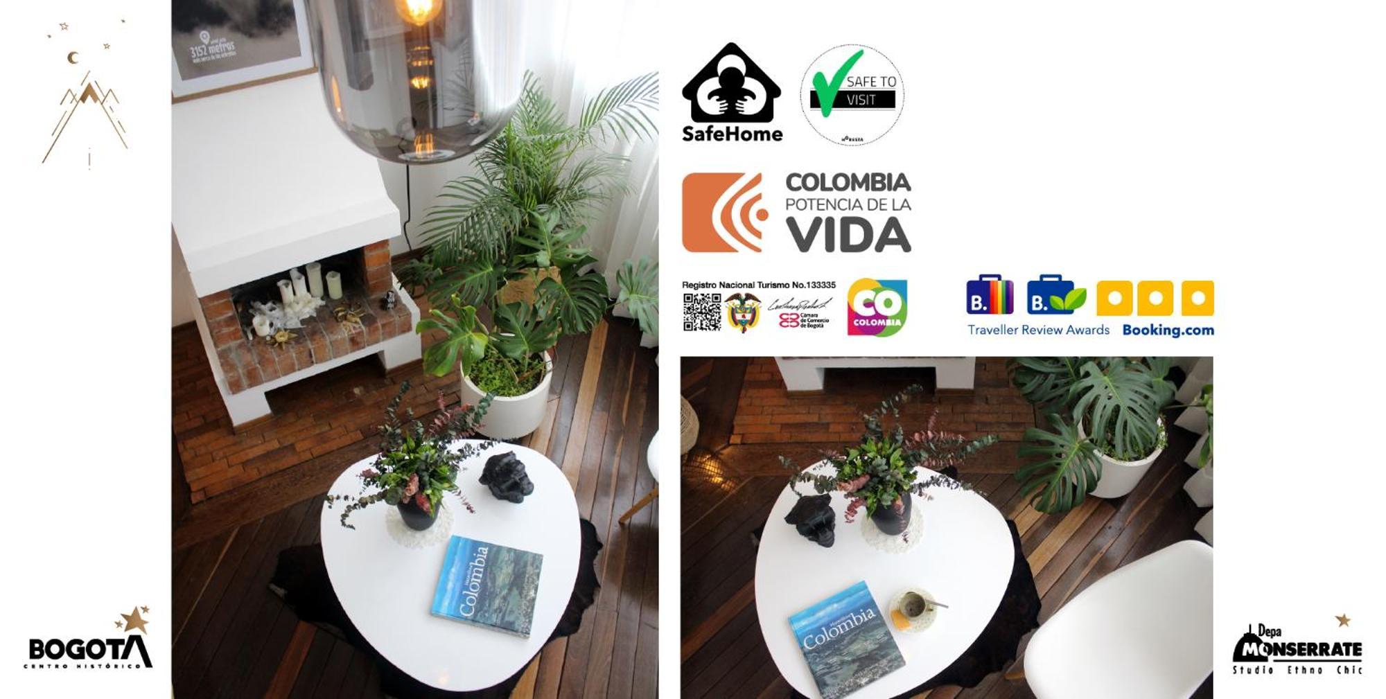 Depa Monserrate - Charming Historic Nest With Breathtaking Mountain Views - Apartaestudio Bogotá Eksteriør bilde